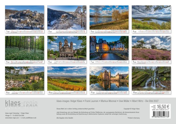 Produktbild: Eifel 2027 Bildkalender A3 Spiralbindung