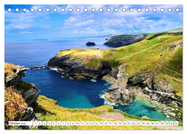 Produktbild: S&uuml;dengland - On the road in Devon und Cornwall (Tischkalender 2026 DIN A5 quer), CALVENDO Monatskalender