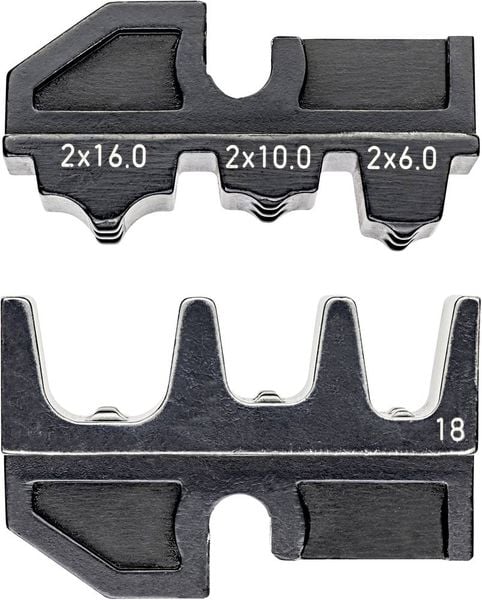 Produktbild: Knipex 97 49 18 97 49 18 Crimpeinsatz Zwillingsaderendh&uuml;lsen 6 bis 16 mm&sup2; Passend f&uuml;r Marke (Zangen) Knipex 97 43 200, 97 43 E, 97 43 E AUS, 97