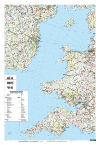 England Wales 1 : 400 000. Autokarte