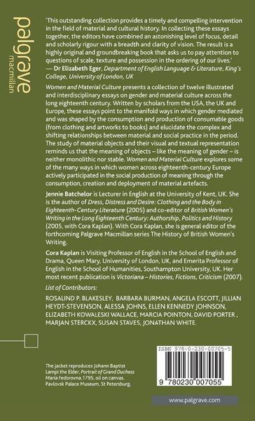 Produktbild: Women and Material Culture, 1660-1830
