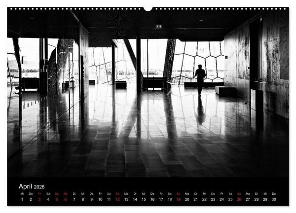 Produktbild: Das Licht in Schwarz und Wei&szlig; (hochwertiger Premium Wandkalender 2026 DIN A2 quer), Kunstdruck in Hochglanz
