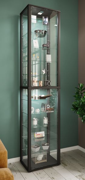Produktbild: Holz Glas Stand Vitrine Sammelvitrine Kavisa XXL