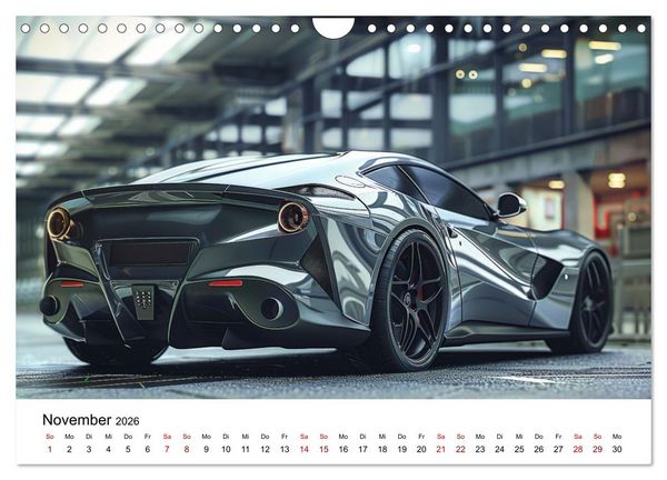 Produktbild: Schnelle Sportwagen (Wandkalender 2026 DIN A4 quer), CALVENDO Monatskalender