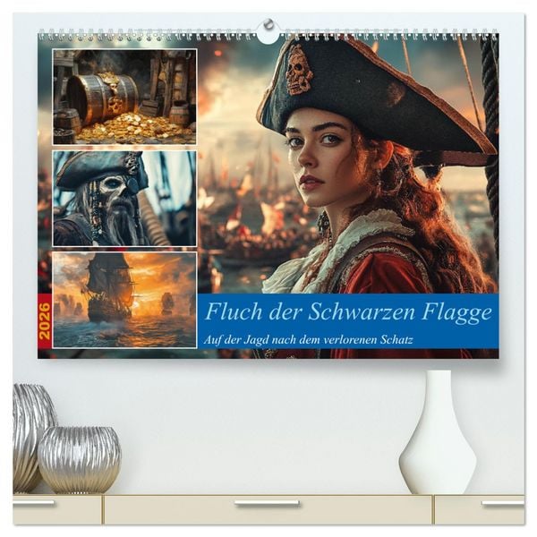 Produktbild: Fluch der Schwarzen Flagge (hochwertiger Premium Wandkalender 2026 DIN A2 quer), Kunstdruck in Hochglanz