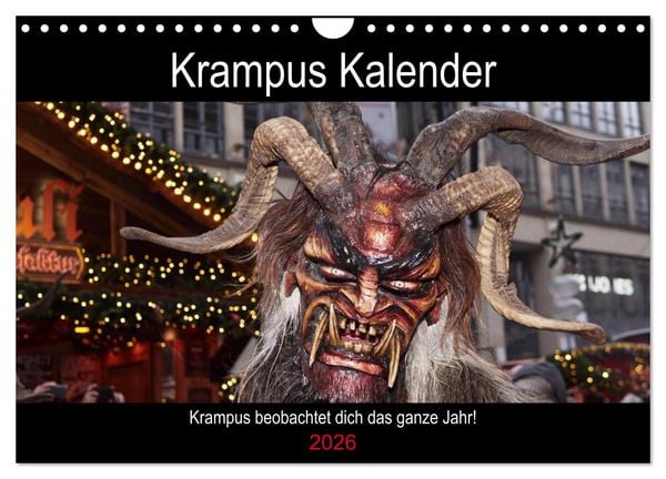 Produktbild: Krampus Kalender 2026 (Wandkalender 2026 DIN A4 quer), CALVENDO Monatskalender