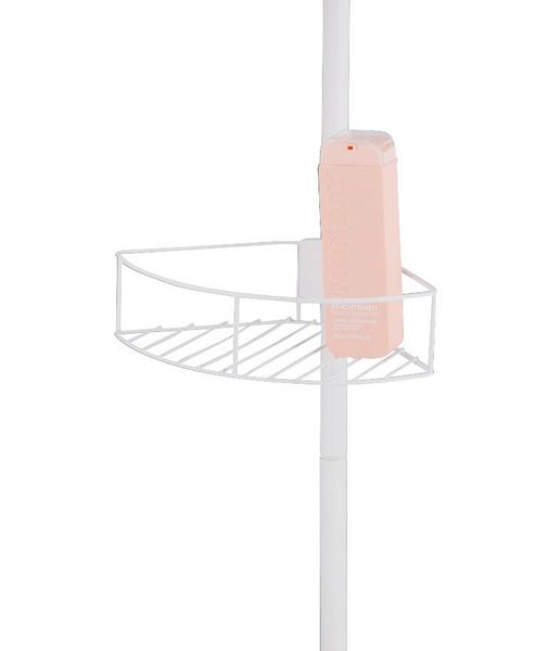 Produktbild: Teleskop-Eckregal Mod. Dolcedo Wei&szlig; matt, aus rostfreiem Edelstahl