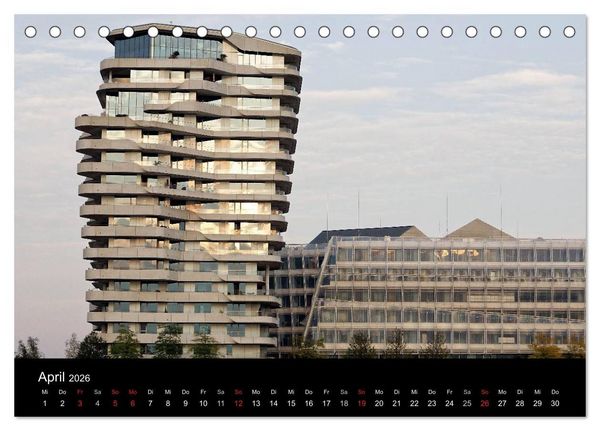 Produktbild: Hafencity Hamburg &ndash; die Perspektive (Tischkalender 2026 DIN A5 quer), CALVENDO Monatskalender