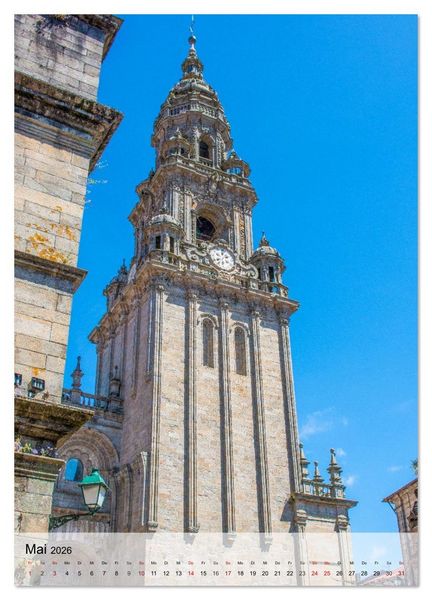 Produktbild: Santiago de Compostela &ndash; Glanz vergangener Jahrhunderte (Wandkalender 2026 DIN A2 hoch), CALVENDO Monatskalender