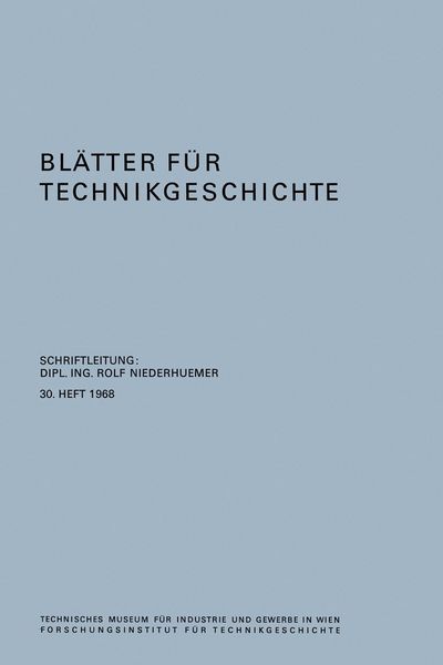 Produktbild: Bl&auml;tter f&uuml;r Technikgeschichte