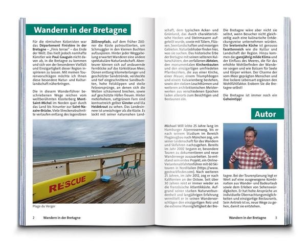 Produktbild: KOMPASS Wanderf&uuml;hrer Bretagne, vom Mont-Saint-Michel bis Saint-Nazaire, 55 Touren mit Extra-Tourenkarte