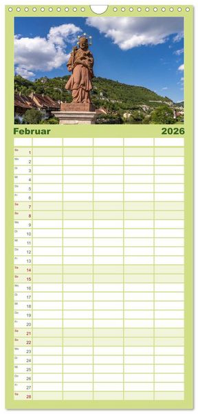 Produktbild: Familienplaner 2026 - Schweiz - Saint-Ursanne mit 5 Spalten (Wandkalender, 21 x 45 cm) CALVENDO