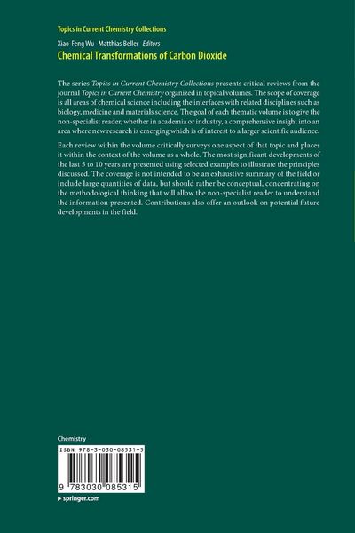 Produktbild: Chemical Transformations of Carbon Dioxide