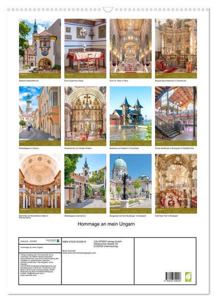Produktbild: Hommage an mein Ungarn (Wandkalender 2026 DIN A2 hoch), CALVENDO Monatskalender