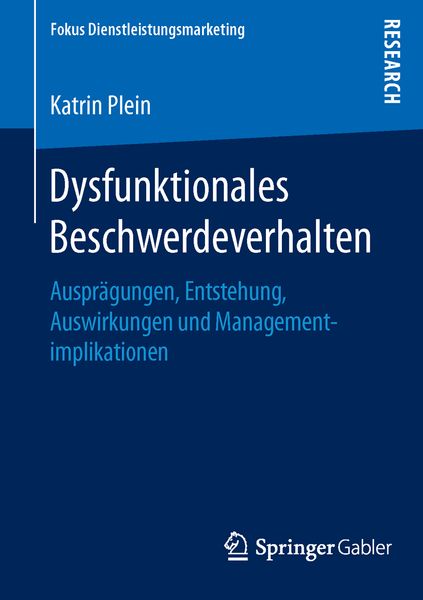 Produktbild: Dysfunktionales Beschwerdeverhalten