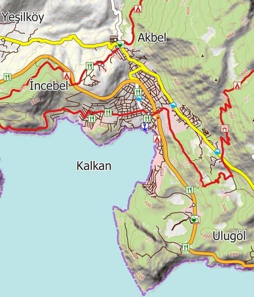 Produktbild: Lykische K&uuml;ste 2 - Ka&iquest; - Lykischer Weg - Topographische Wanderkarte 1:75.000 T&uuml;rkei (Blatt 7.2)