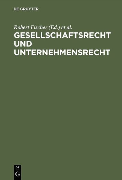 Produktbild: Gesellschaftsrecht und Unternehmensrecht