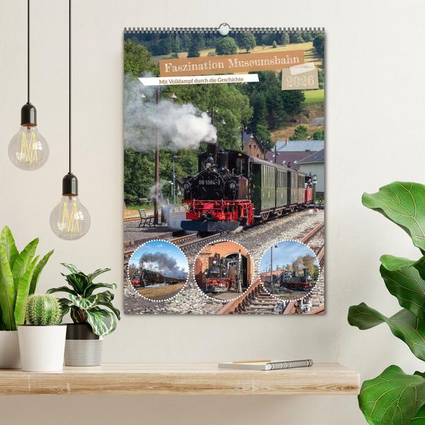 Produktbild: Faszination Museumsbahn (Wandkalender 2026 DIN A2 hoch), CALVENDO Monatskalender