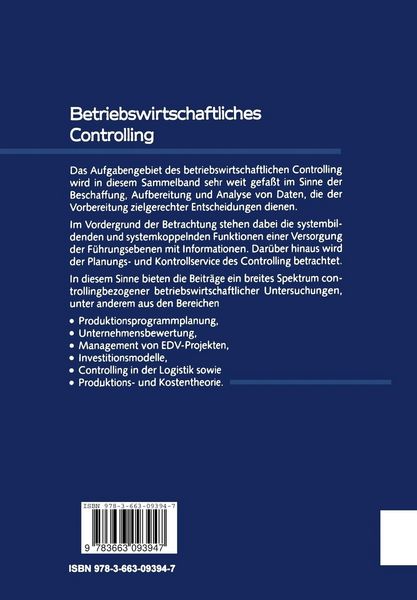 Produktbild: Betriebswirtschaftliches Controlling