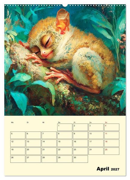 Produktbild: Koboldmakis. Kleine H&uuml;ter des Dschungels (Wandkalender 2027 DIN A2 hoch), CALVENDO Monatskalender
