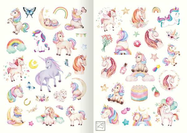 Produktbild: Meine Aquarell-Sticker &ndash; Einh&ouml;rner
