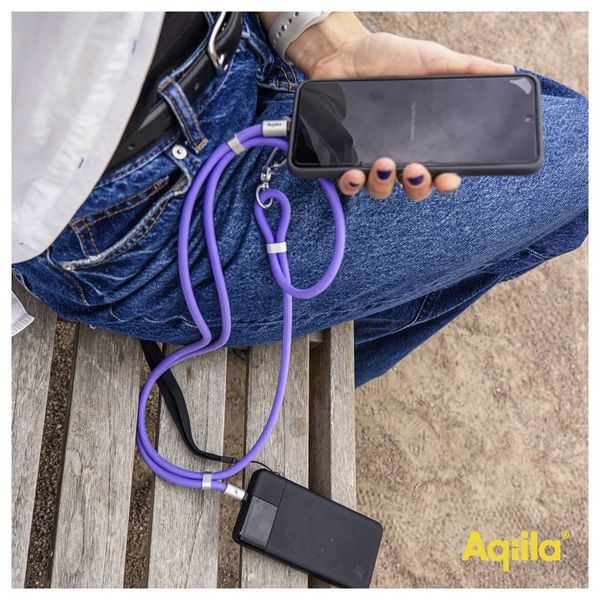 Produktbild: Aqiila USB-C&reg; Kabel USB 2.0 Apple Lightning Stecker, USB-C&reg; 1.5 m Lila Handykette AQLYCBPBICL4PL146