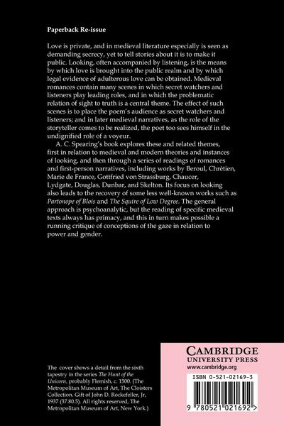 Produktbild: The Medieval Poet as Voyeur