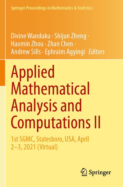 Produktbild: Applied Mathematical Analysis and Computations II