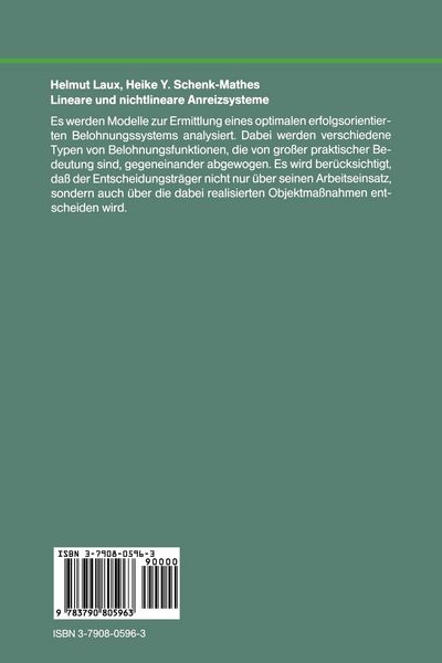 Produktbild: Lineare und nichtlineare Anreizsysteme