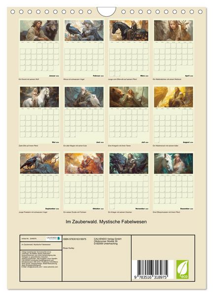 Produktbild: Im Zauberwald. Mystische Fabelwesen (Wandkalender 2026 DIN A4 hoch), CALVENDO Monatskalender