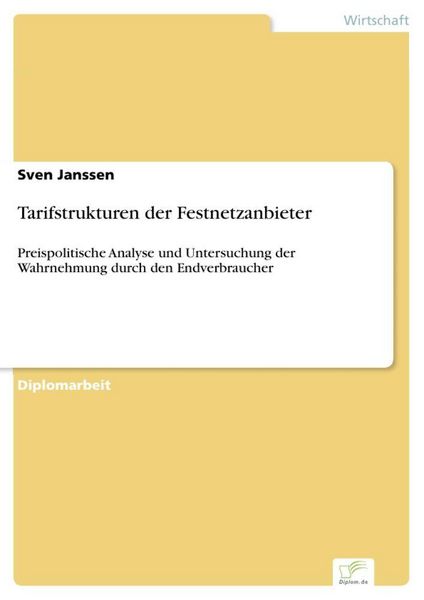 Produktbild: Tarifstrukturen der Festnetzanbieter