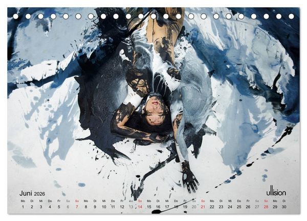 Produktbild: FARBSPIELE - Akt im Feuerwerk der Farben (Tischkalender 2026 DIN A5 quer), CALVENDO Monatskalender