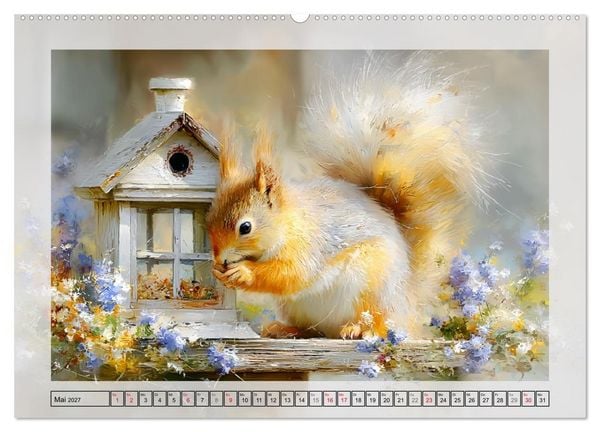 Produktbild: Eichh&ouml;rnchen. Zauberhafte Momente in der Natur (hochwertiger Premium Wandkalender 2027 DIN A2 quer), Kunstdruck in Hochglanz