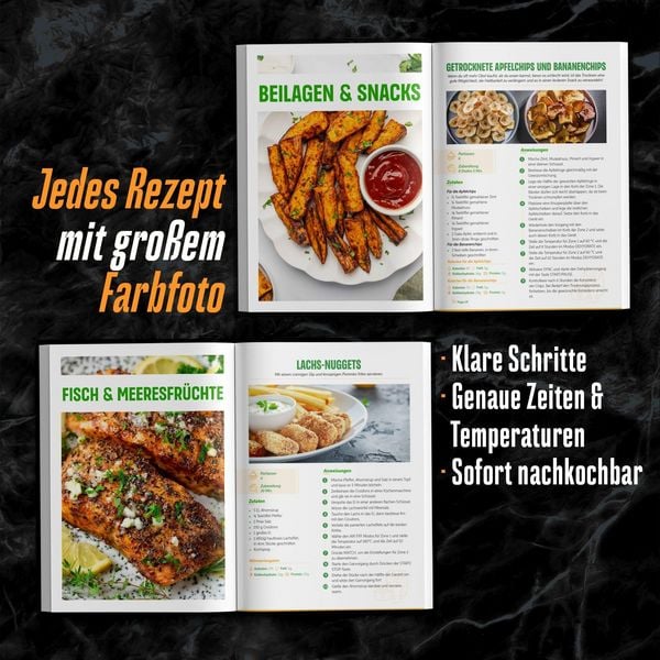 Produktbild: Ninja Hei&szlig;luftfritteuse Rezeptbuch Dual Zone: 2 K&ouml;rbe, 1 perfekte Mahlzeit &ndash; erprobte Rezepte mit exakt abgestimmten Garzeiten | Erfahrung aus &uuml;ber 100 Airfryer-Tests