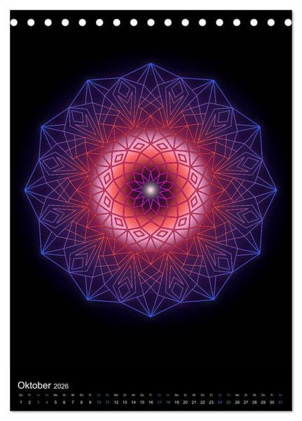 Produktbild: Mandala-Kalender 2026 (Tischkalender 2026 DIN A5 hoch), CALVENDO Monatskalender