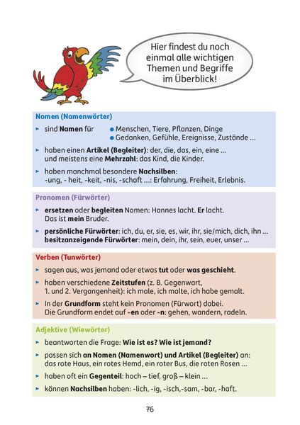 Deutsch 3. Klasse Übungsheft - Grammatik