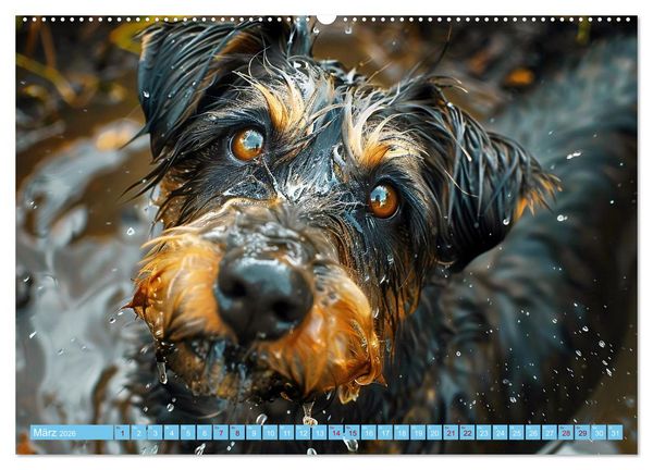 Produktbild: Hunde und Wasser (hochwertiger Premium Wandkalender 2026 DIN A2 quer), Kunstdruck in Hochglanz