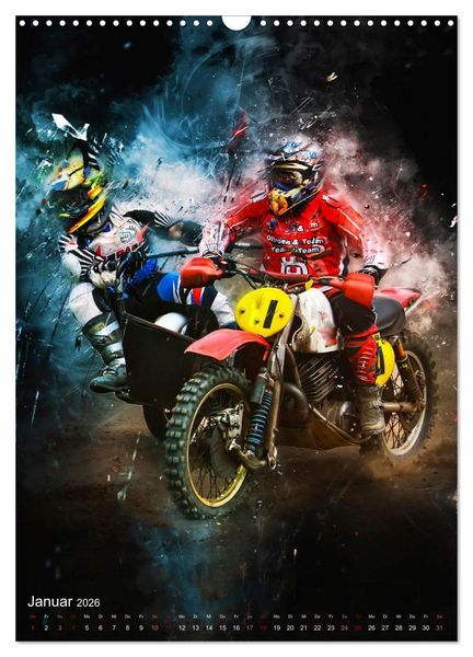 Produktbild: Motocross Seitenwagen - einfach cool (Wandkalender 2026 DIN A3 hoch), CALVENDO Monatskalender