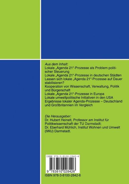 Produktbild: Lokale &bdquo;Agenda 21&ldquo;-Prozesse