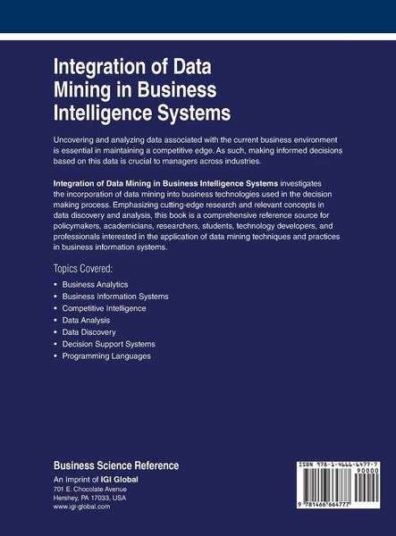 Produktbild: Integration of Data Mining in Business Intelligence Systems
