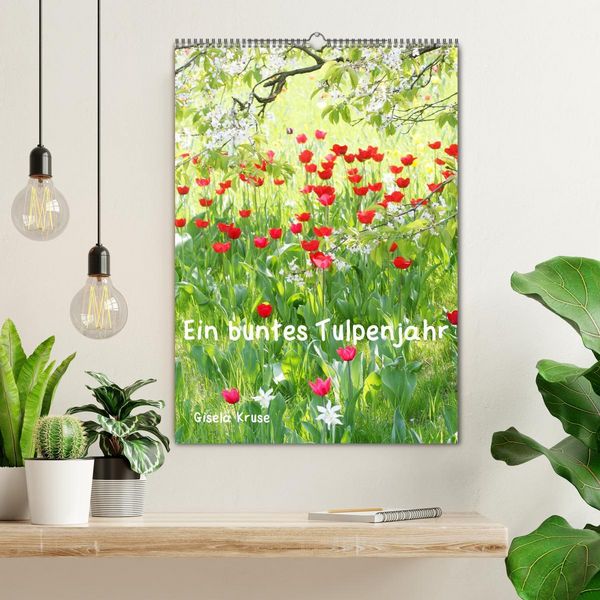 Produktbild: Ein buntes Tulpenjahr (Wandkalender 2026 DIN A2 hoch), CALVENDO Monatskalender