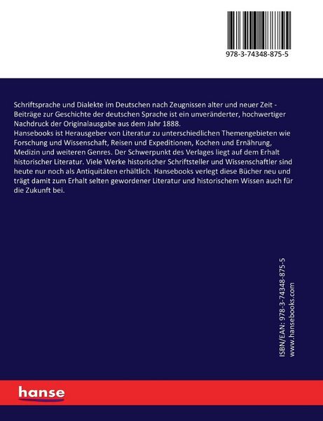 Produktbild: Schriftsprache und Dialekte im Deutschen nach Zeugnissen alter und neuer Zeit