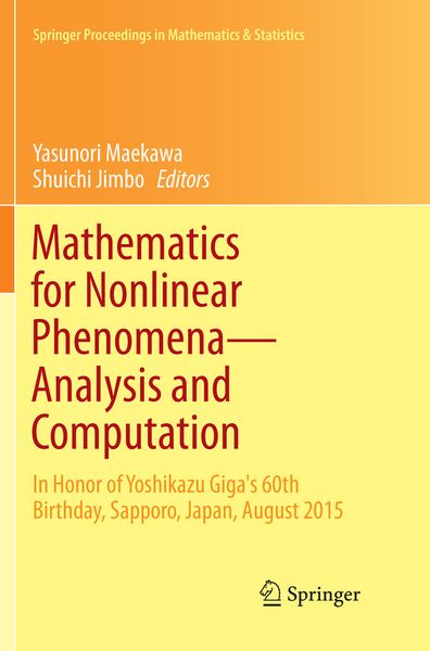 Produktbild: Mathematics for Nonlinear Phenomena &mdash; Analysis and Computation