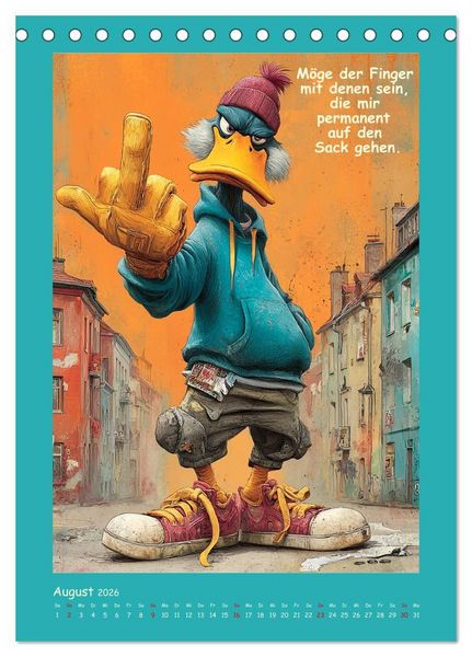 Produktbild: Quack Attacke. Enten au&szlig;er Kontrolle (Tischkalender 2026 DIN A5 hoch), CALVENDO Monatskalender