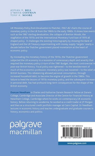 Produktbild: UK Monetary Policy from Devaluation to Thatcher, 1967-82