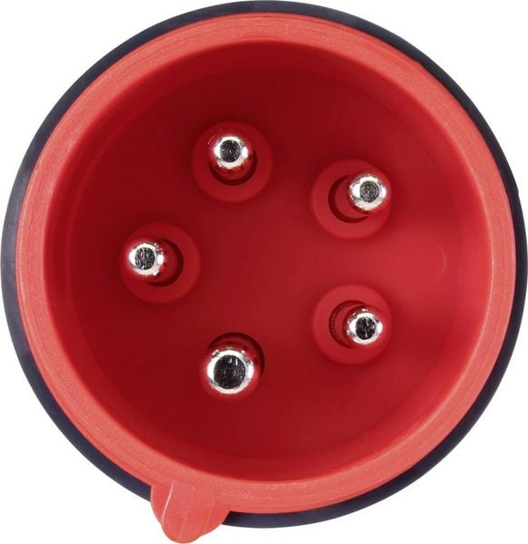Produktbild: VOLTCRAFT VMA-3L 32 Messadapter CEE-Stecker 32A 5polig - Buchse 4mm Dunkelgrau, Rot