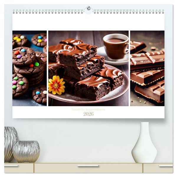 Produktbild: Schokolade 2026. Sinnliche Impressionen (hochwertiger Premium Wandkalender 2026 DIN A2 quer), Kunstdruck in Hochglanz