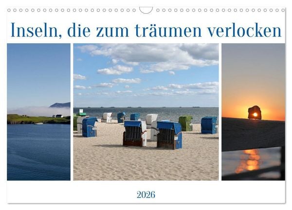Produktbild: Inseln, die zum tr&auml;umen verlocken (Wandkalender 2026 DIN A3 quer), CALVENDO Monatskalender