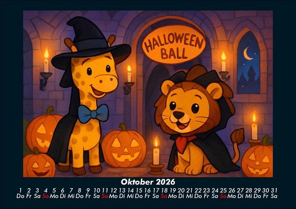 Produktbild: Nala & Buschi in m&auml;rchenhaften Welten 2026 Fotokalender DIN A5