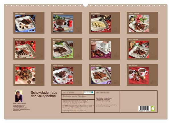 Produktbild: Schokolade - aus der Kakaobohne (Wandkalender 2026 DIN A2 quer), CALVENDO Monatskalender